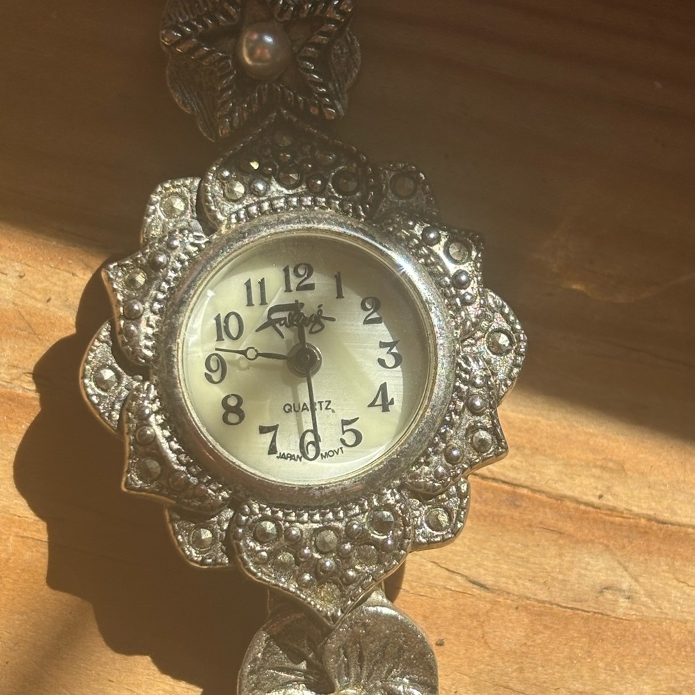 Elegant Faberge Vintage Wristwatch - charm-style with stones/crystals and cameos